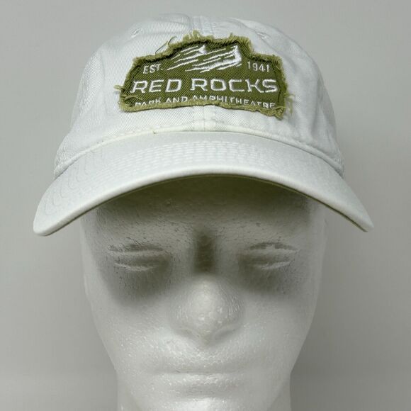 Red Rocks Amphitheatre Dad Hat Cap Colorado New Era Strapback 6 Panel White - Picture 2 of 11